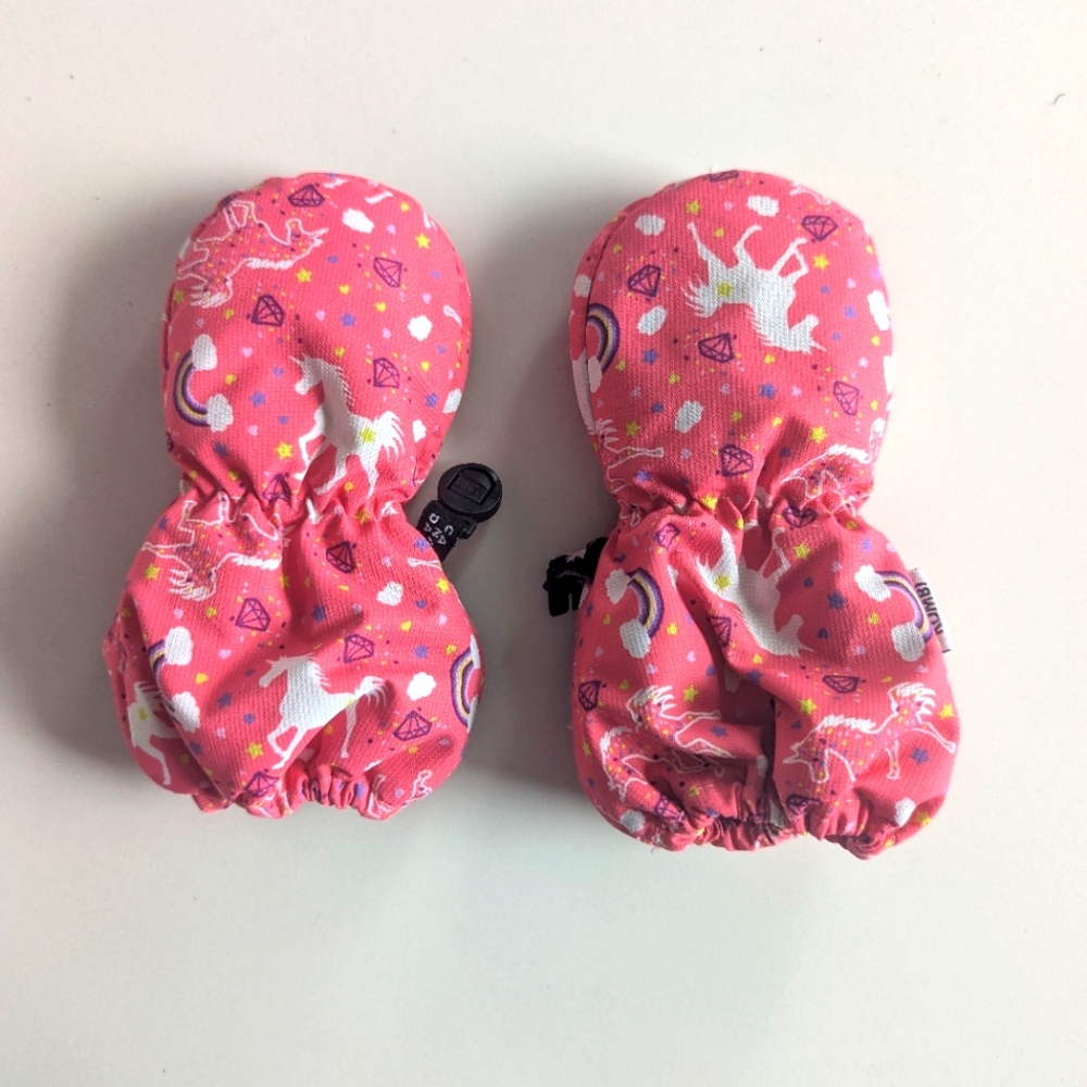 Kombi Baby Mittens Hot Pink Unicorns And Rainbows
